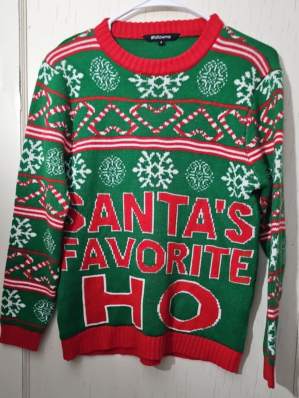 Green & Red 'Santa's Favorite Ho' Holiday Sweater